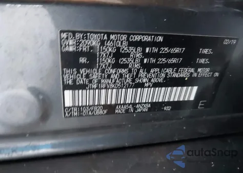 2019 Toyota Rav4 Le z USA, uszkodzony, nr VIN JTMF1RFV8KD512177